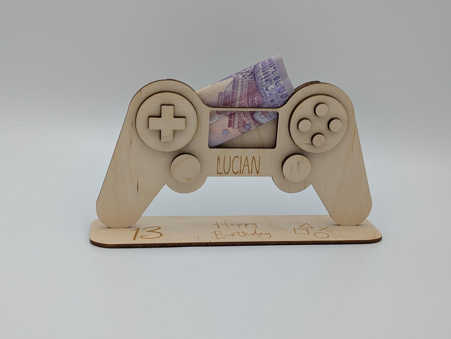 Geldgeschenk Holz für Zocker, Gaming Gutscheinkarte