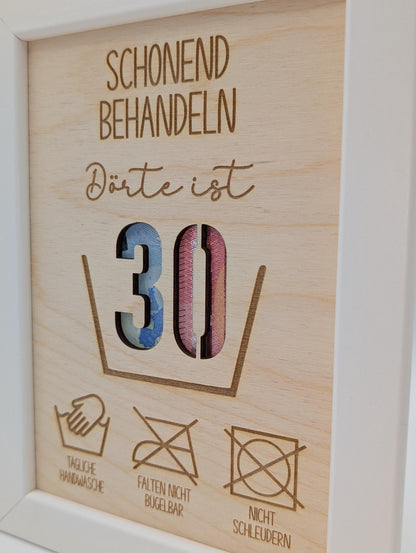Geldgeschenk zum 30. Geburtstag schonend behandeln