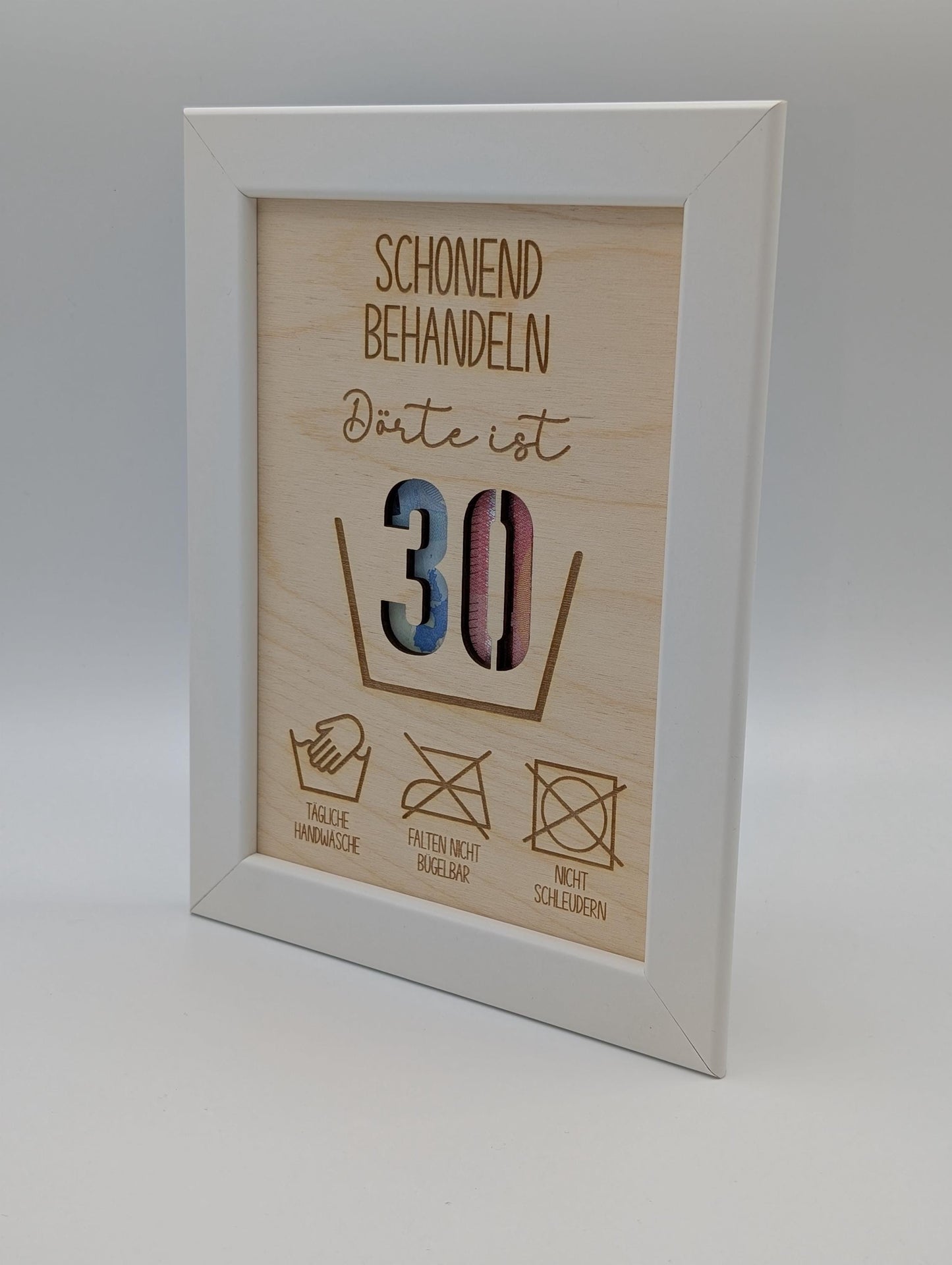Geldgeschenk zum 30. Geburtstag schonend behandeln