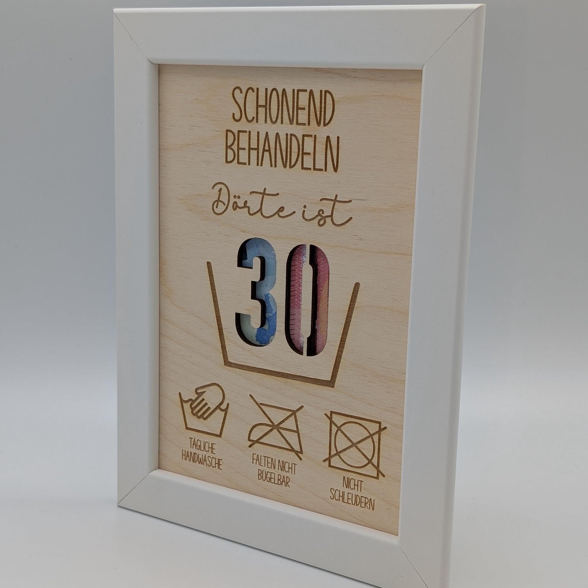 Geldgeschenk zum 30. Geburtstag schonend behandeln
