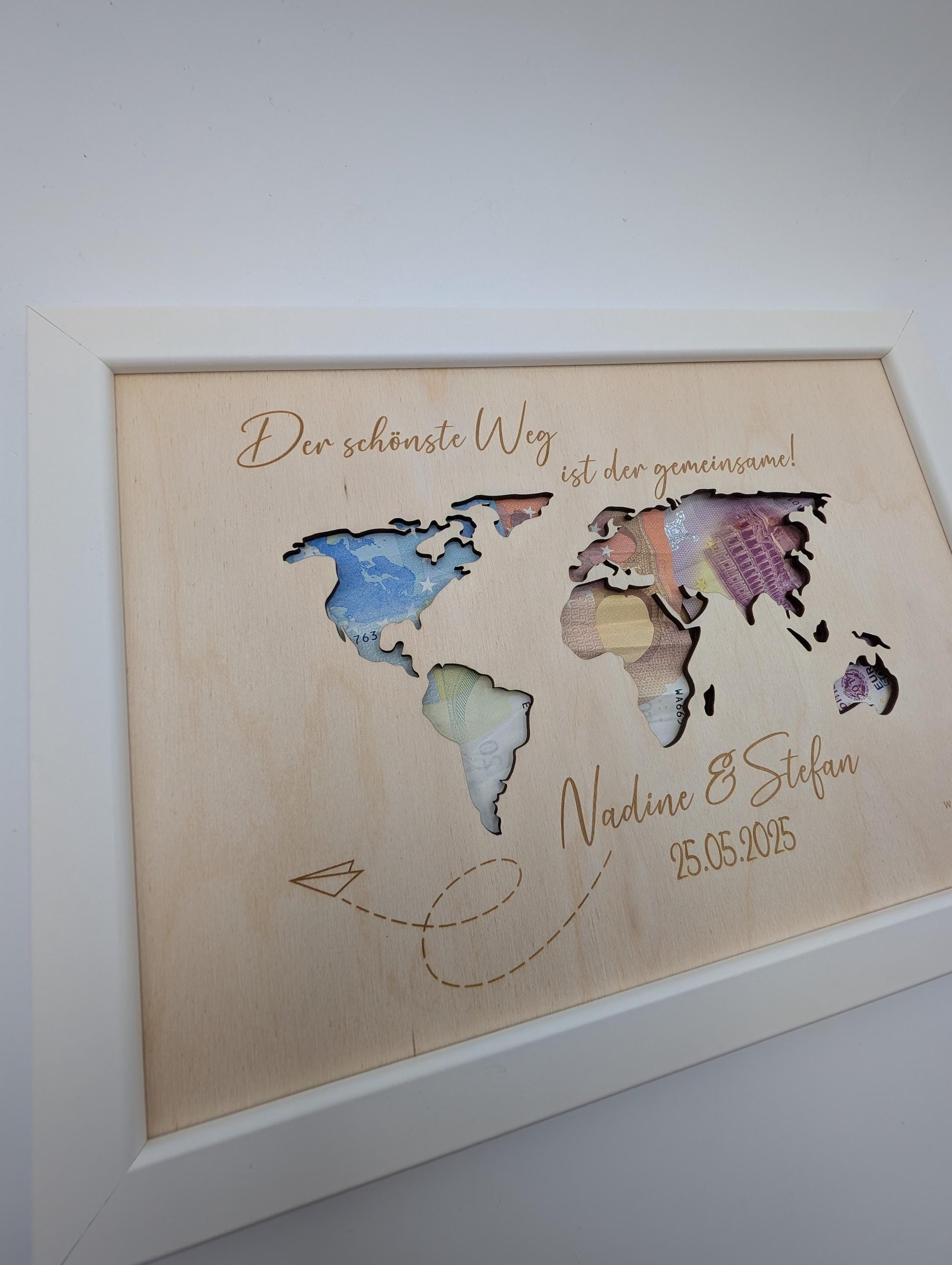 personalisiertes Hochzeitsgeschenk Weltkarte