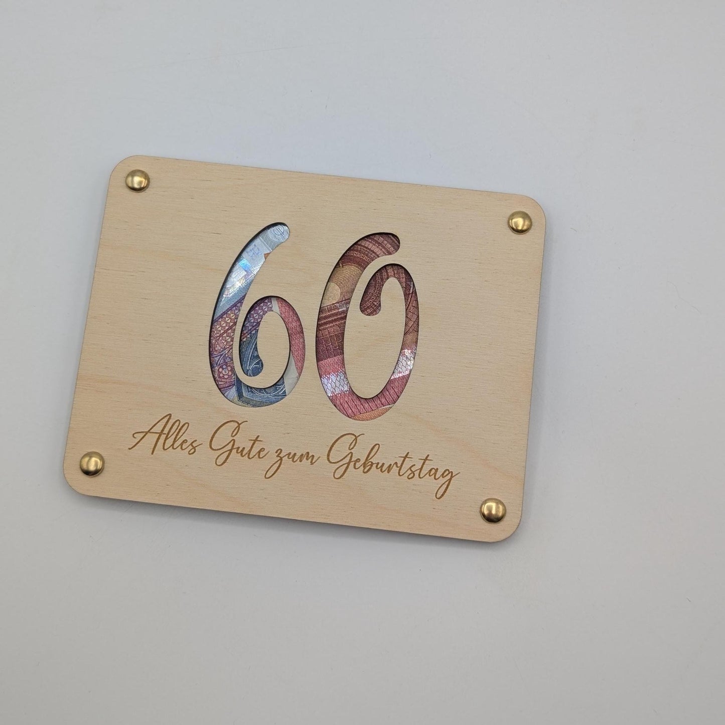geschenk zum 60. Geburtstag, Geld Geschenk