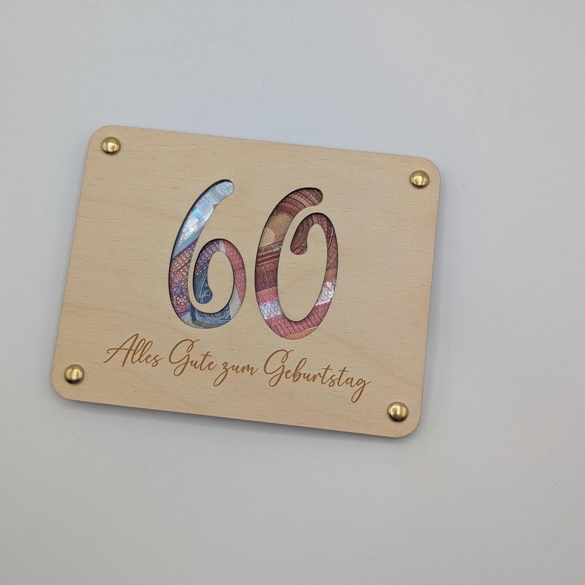geschenk zum 60. Geburtstag, Geld Geschenk