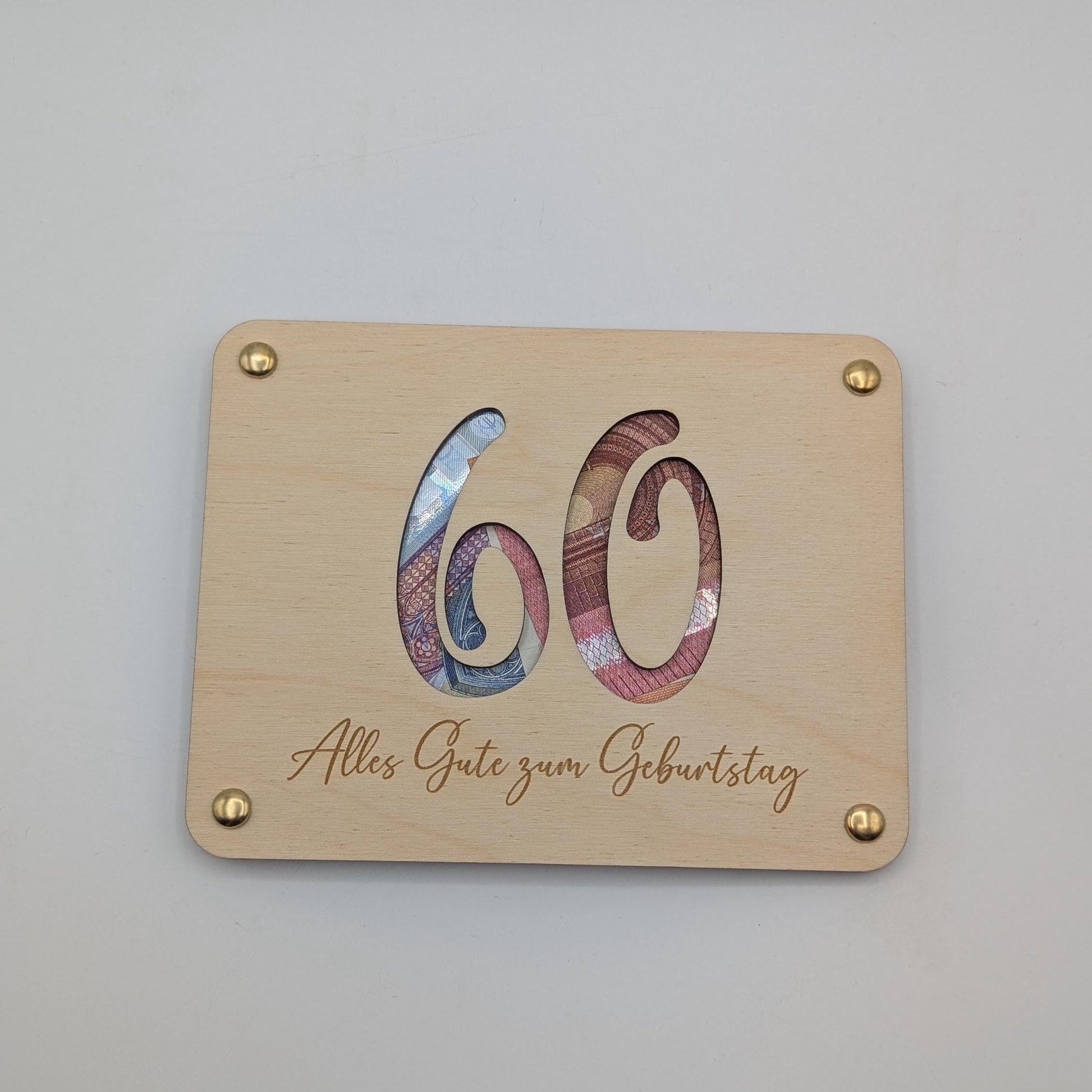 geschenk zum 60. Geburtstag, Geld Geschenk
