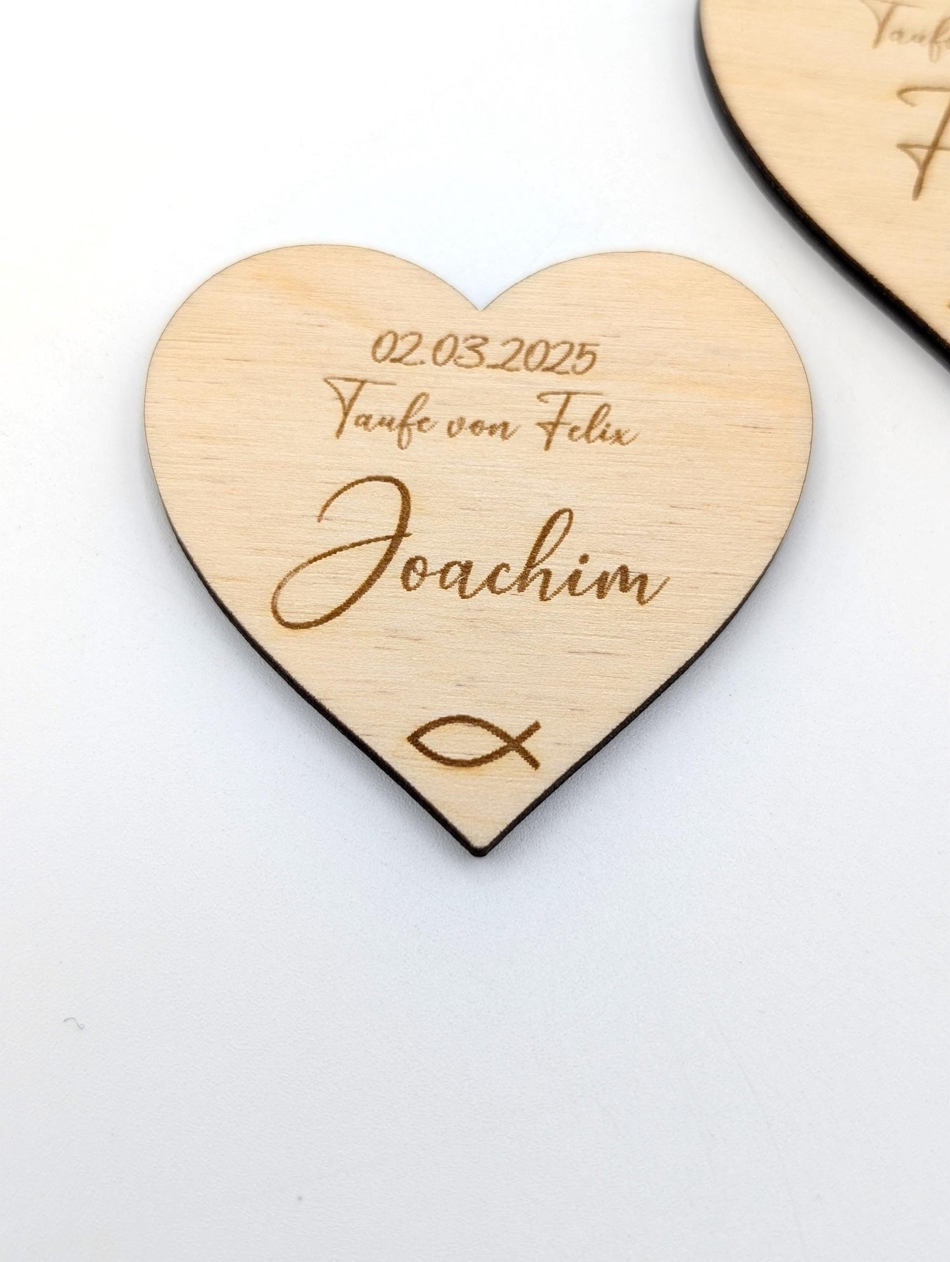 Personalisierte Platzkarten aus Holz, Namensschilder zur Konfirmation, Kommunion, Taufe, Hochzeit, graviert mit dem Gastnamen, Datum und Anlass