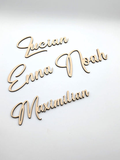 Personalisierter Schriftzug aus Holz, Namensschild, Holzschild Geschenkidee, Geschenk, zur Hochzeit Platzkarten