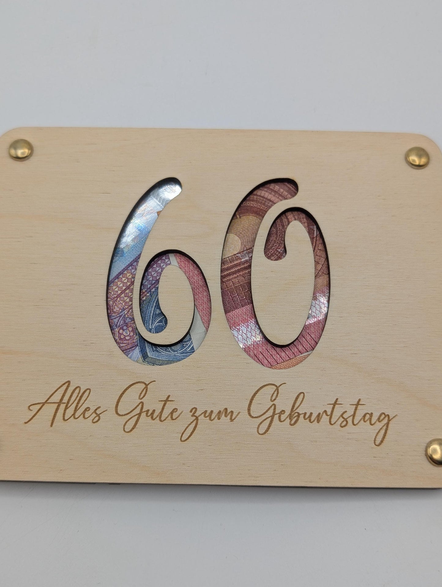geschenk zum 60. Geburtstag, Geld Geschenk