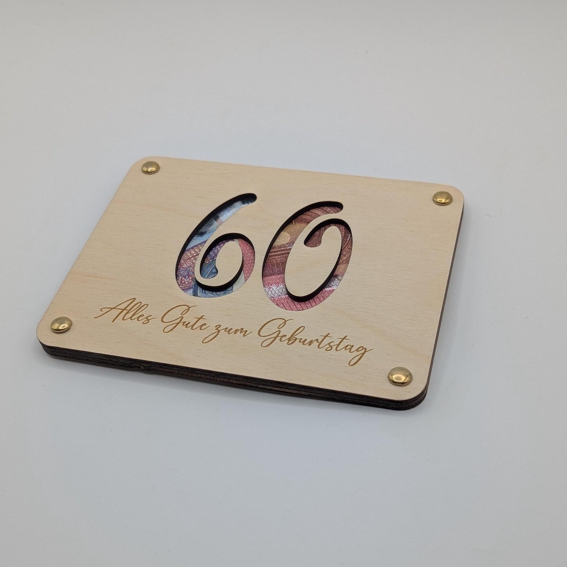 geschenk zum 60. Geburtstag, Geld Geschenk
