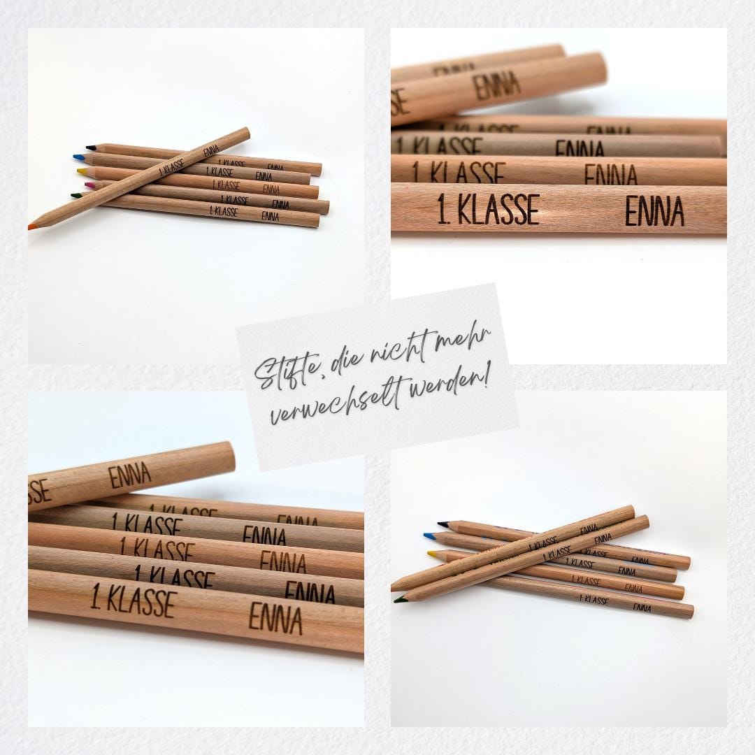 Buntstifte zur Einschulung, mit Namen Personalisiert, Geschenkidee zur Einschulung für die Schultüte, Füllung Zuckertüte zum Schulstart