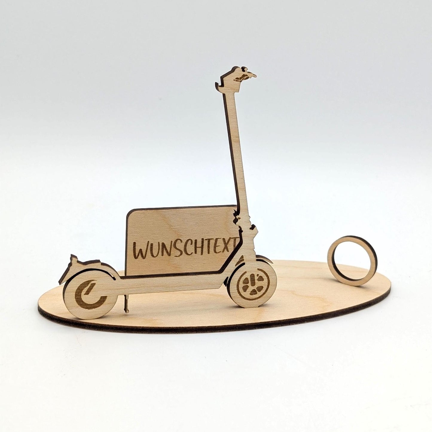 Geldgeschenk E-Scooter zum Geburtstag, Geschenkidee Personalisiert aus Holz zum Jubiläum, als Geburtstagsgeschenk, Stilvoll Geld schenken