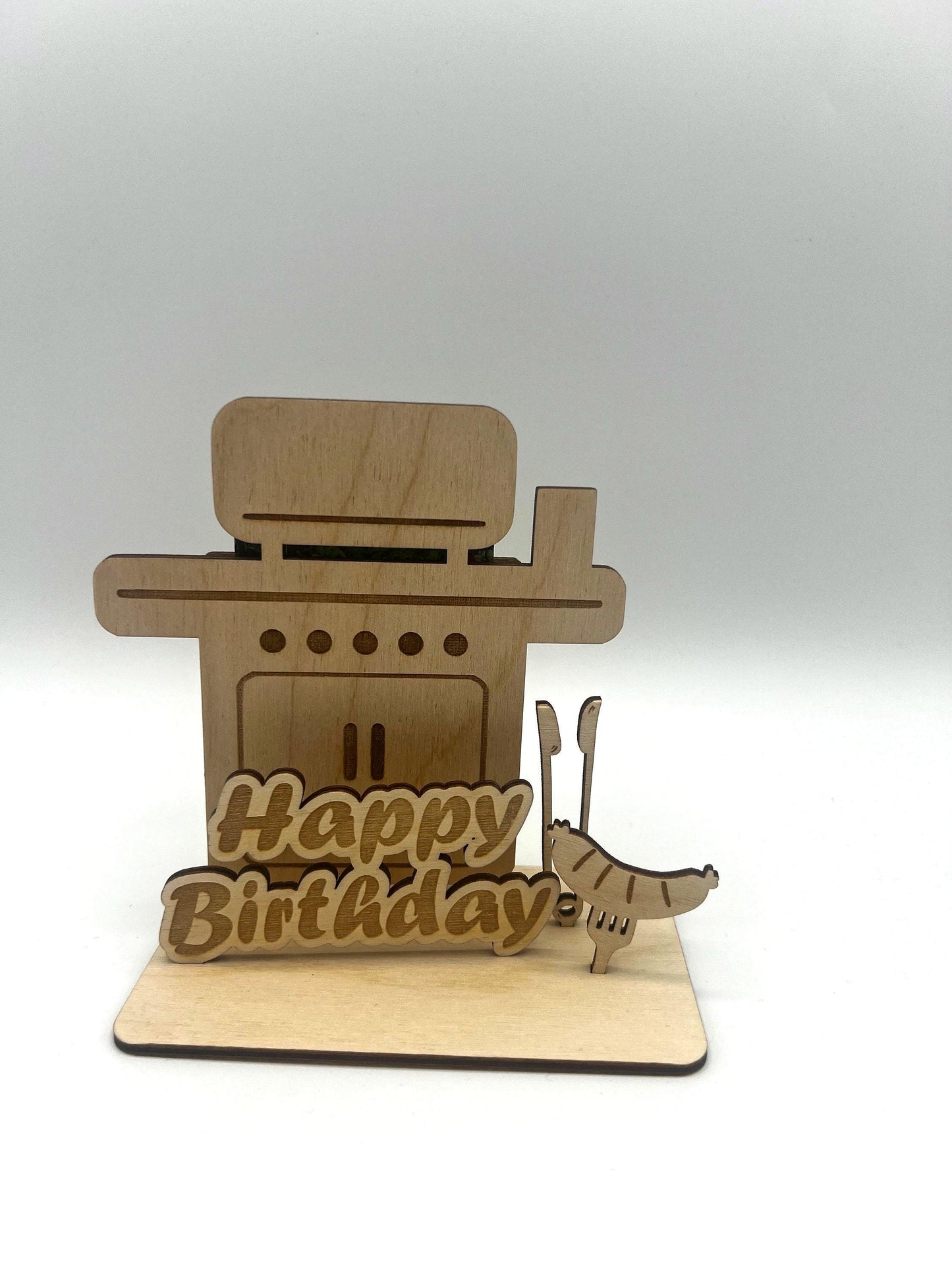 Geldgeschenk zum Geburtstag/ Gutscheinhalter / Grill aus Holz / Geschenkeverpackung / Gutschein verschenken/ Geschenk Ideen