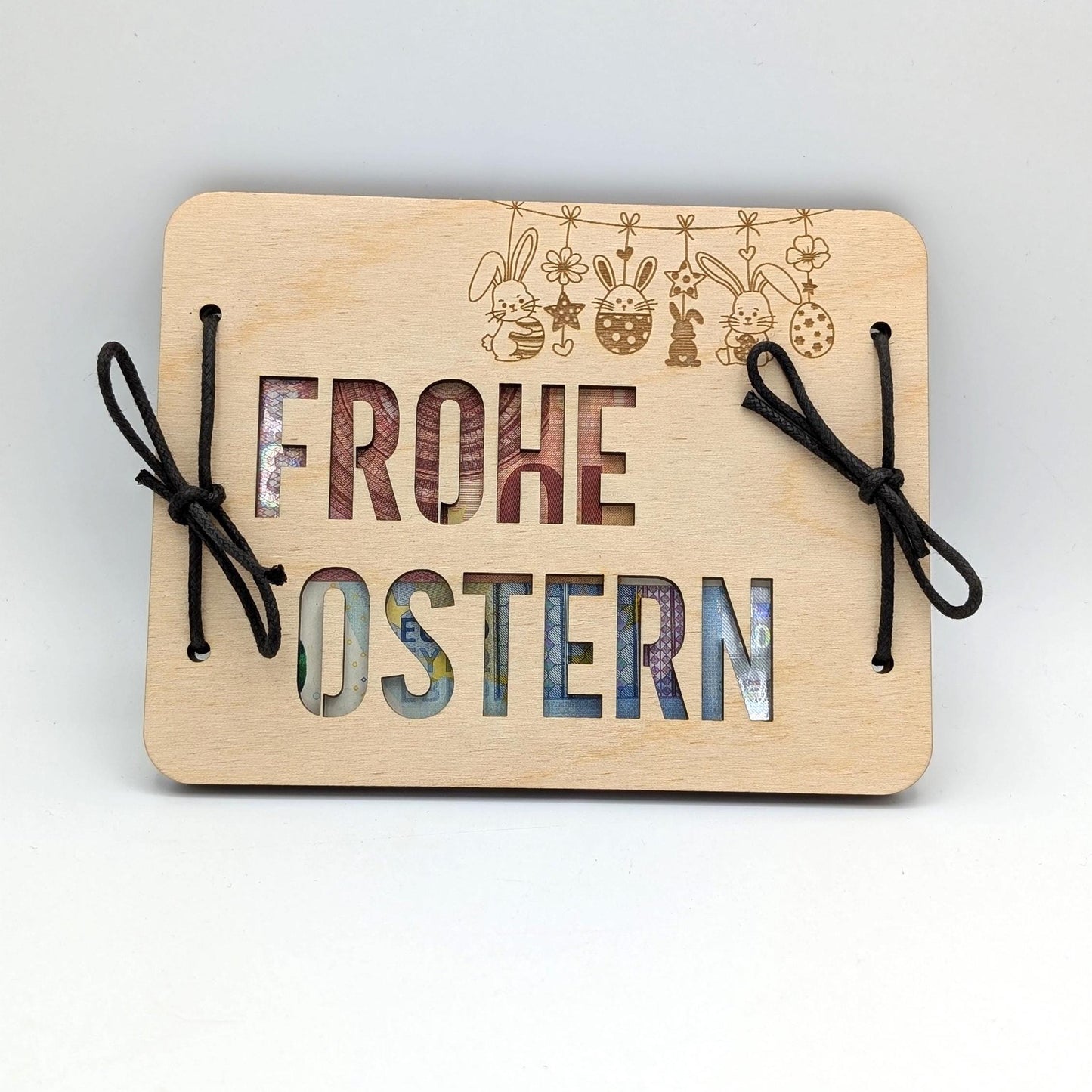 Geldgeschenk, Geschenkkarte aus Birkenholz zur Kommunion, Personalisierte Geschenkidee