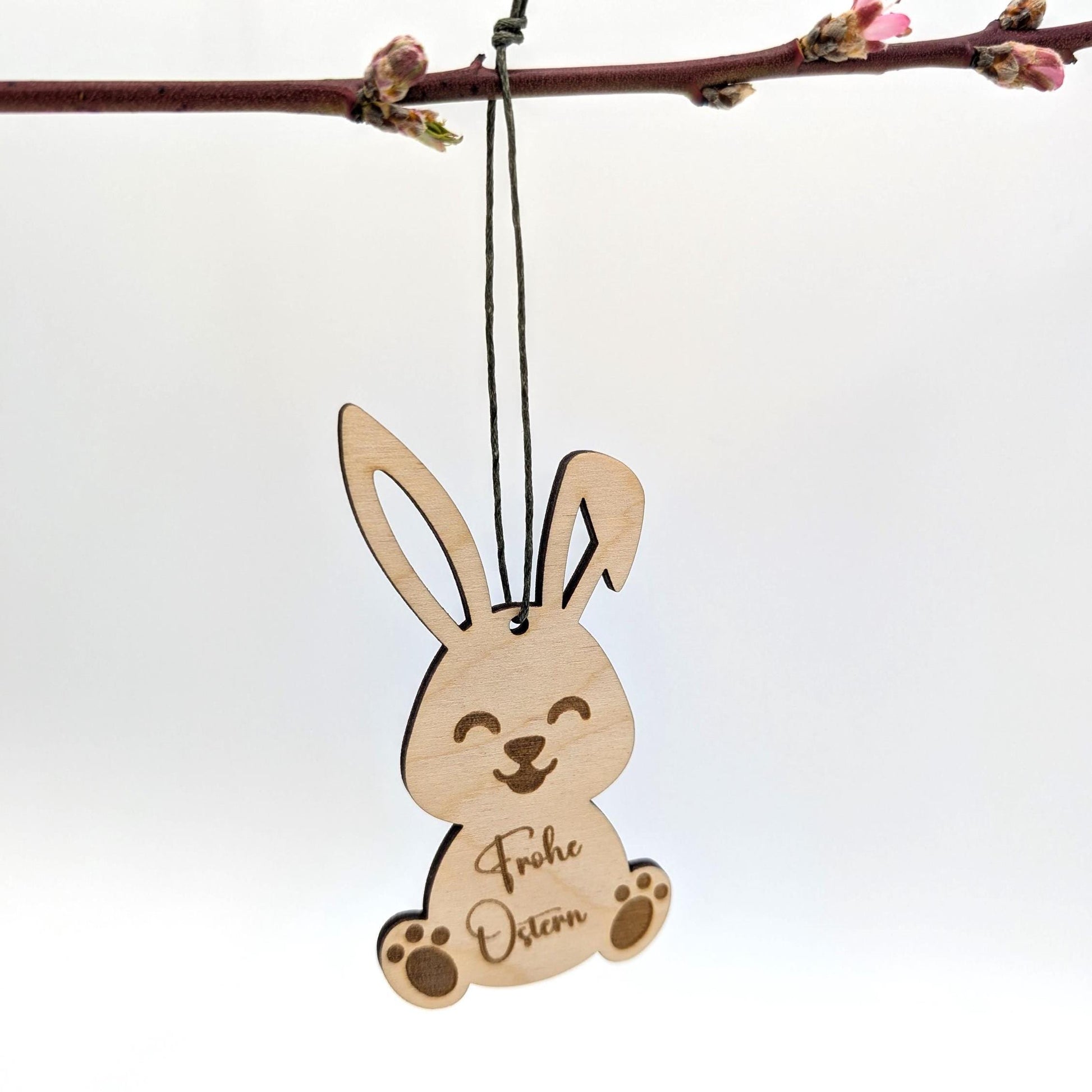 Osteranhänger aus Holz, Frohe Ostern oder auch mit Namen Personalisiert