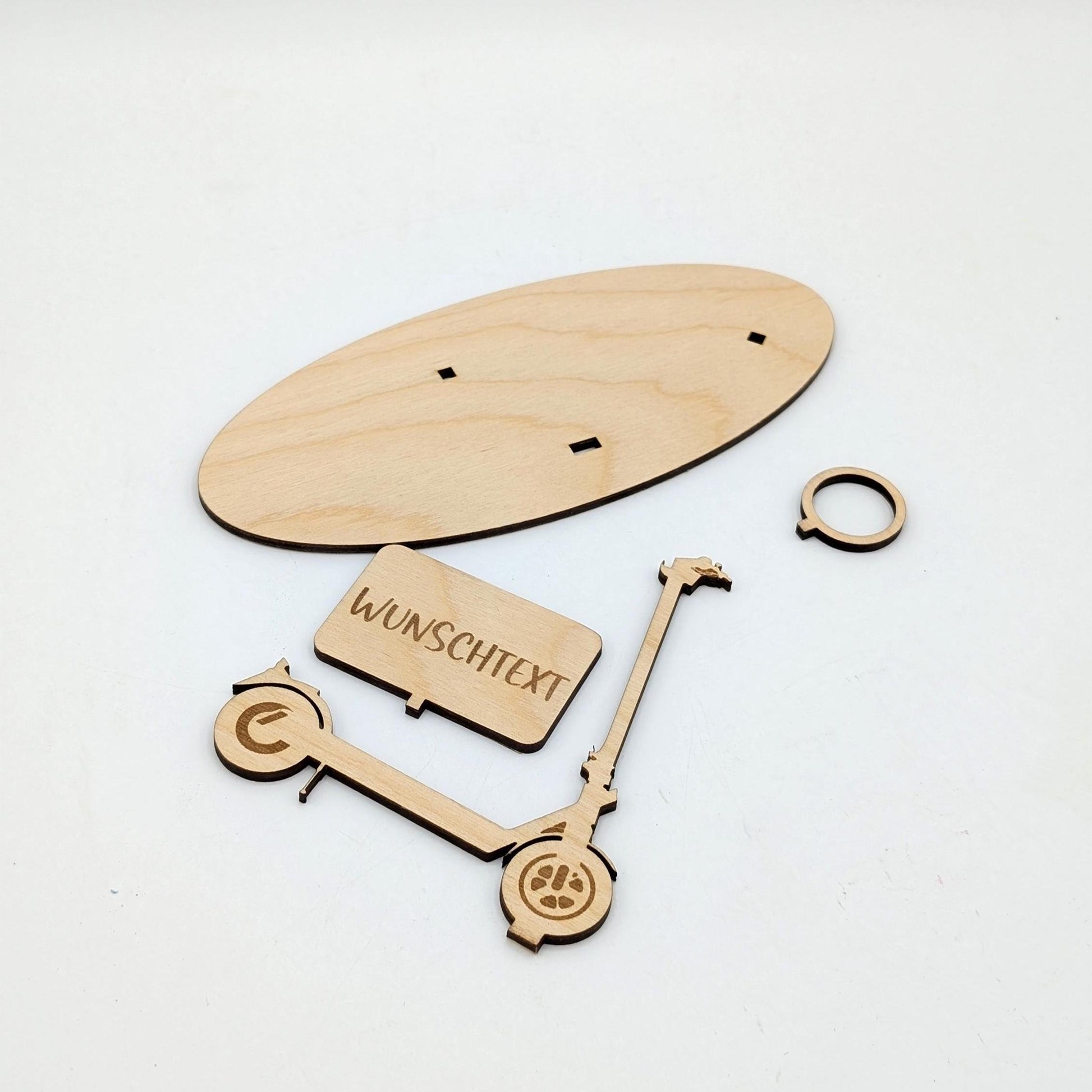 Geldgeschenk E-Scooter zum Geburtstag, Geschenkidee Personalisiert aus Holz zum Jubiläum, als Geburtstagsgeschenk, Stilvoll Geld schenken