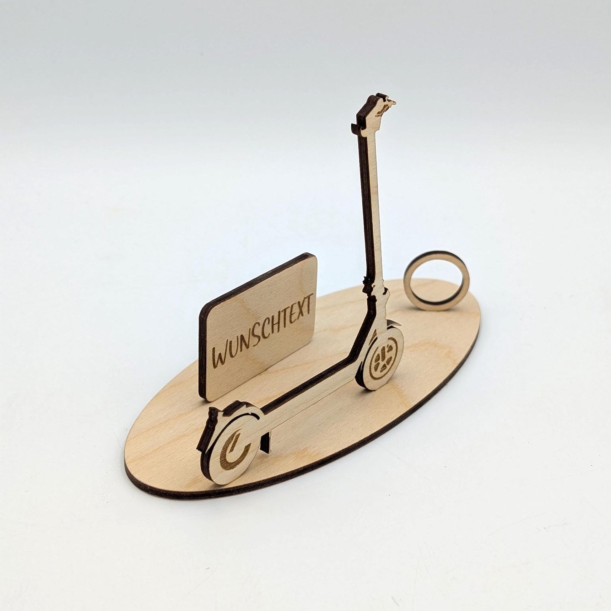 Geldgeschenk E-Scooter zum Geburtstag, Geschenkidee Personalisiert aus Holz zum Jubiläum, als Geburtstagsgeschenk, Stilvoll Geld schenken