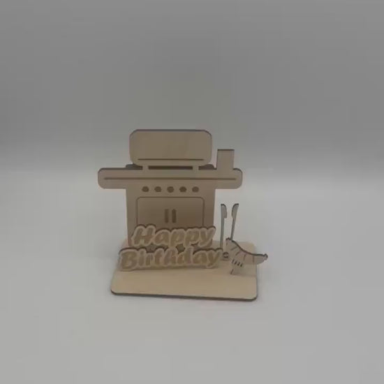 Geldgeschenk zum Geburtstag/ Gutscheinhalter / Grill aus Holz / Geschenkeverpackung / Gutschein verschenken/ Geschenk Ideen