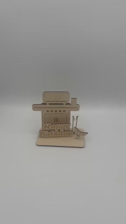 Geldgeschenk zum Geburtstag/ Gutscheinhalter / Grill aus Holz / Geschenkeverpackung / Gutschein verschenken/ Geschenk Ideen