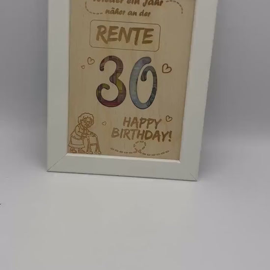 Geldgeschenk zum 30. Geburtstag, Personalisierte Geschenkidee 30er, Geld Geschenkidee Mann, Frau, Lustige Idee zum Geld verschenken