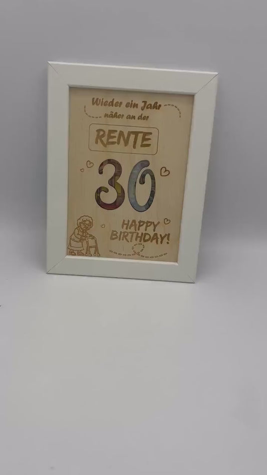 Geldgeschenk zum 30. Geburtstag, Personalisierte Geschenkidee 30er, Geld Geschenkidee Mann, Frau, Lustige Idee zum Geld verschenken