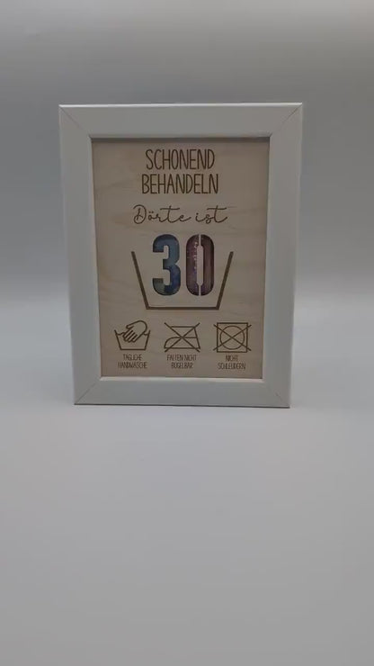 Geldgeschenk zum 30. Geburtstag, Personalisierte Geschenkidee 30er, Geld Geschenkidee Mann, Frau, Lustig Geld verschenken