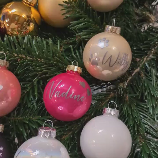 Weihnachtskugel mit Namen, Personalisiert, Christbaumkugel, Weihnachten, Christmas, Geschenk, Geschenke, Geschenkidee von Herzen