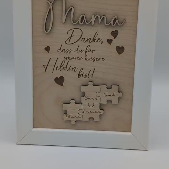 Mama Geschenk Puzzle für die Mutter oder Oma  zum Muttertag, Geschenk zum Muttertag mit Personalisierung, Kinder, Valentinstag, Geburtstag