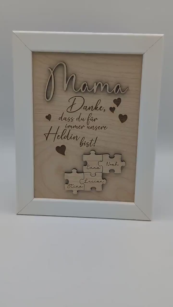 Mama Geschenk Puzzle für die Mutter oder Oma  zum Muttertag, Geschenk zum Muttertag mit Personalisierung, Kinder, Valentinstag, Geburtstag