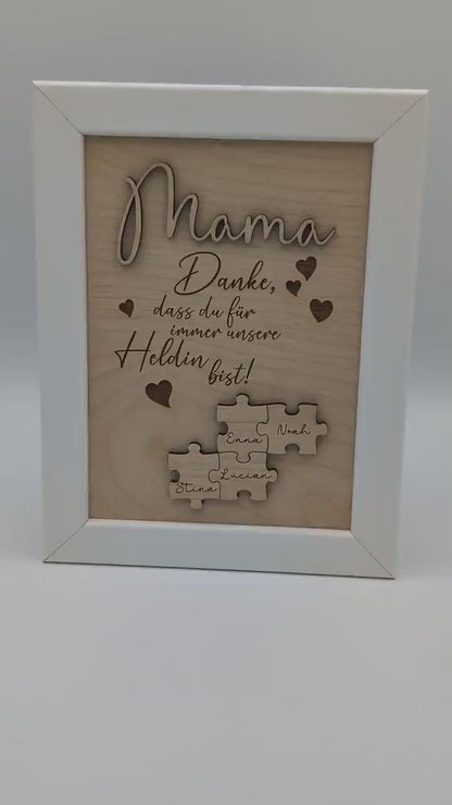 Mama Geschenk Puzzle für die Mutter oder Oma  zum Muttertag, Geschenk zum Muttertag mit Personalisierung, Kinder, Valentinstag, Geburtstag