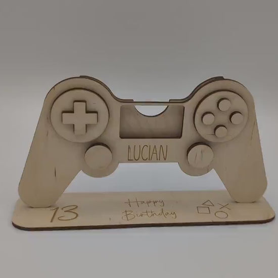 Geldgeschenk für Zocker, Zocken, Geschenkidee zum Geburtstag, Gutscheinhalter Gaming, Controller als Geschenkverpackung, Geschenkkarte