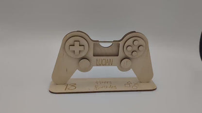 Geldgeschenk für Zocker, Zocken, Geschenkidee zum Geburtstag, Gutscheinhalter Gaming, Controller als Geschenkverpackung, Geschenkkarte