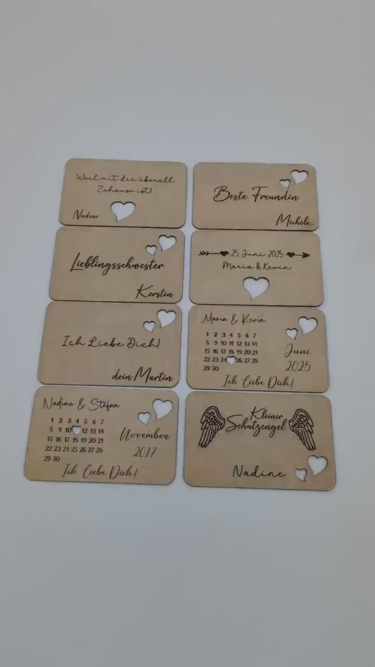 Liebes Visitenkarte zum Valentinstag, Geldbörse Karte für Männer, Visitenkarten als Perfektes Geschenk für Freund & Partnerin