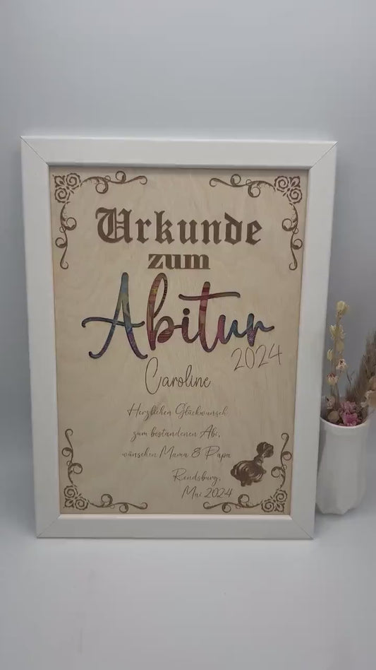 Abitur Geldgeschenk , Abi 2024 , Geschenk zur Prüfung , Abitur Geschenkideen, Geschenkideen zur Prüfung, Geschenk in Bilderrahmen