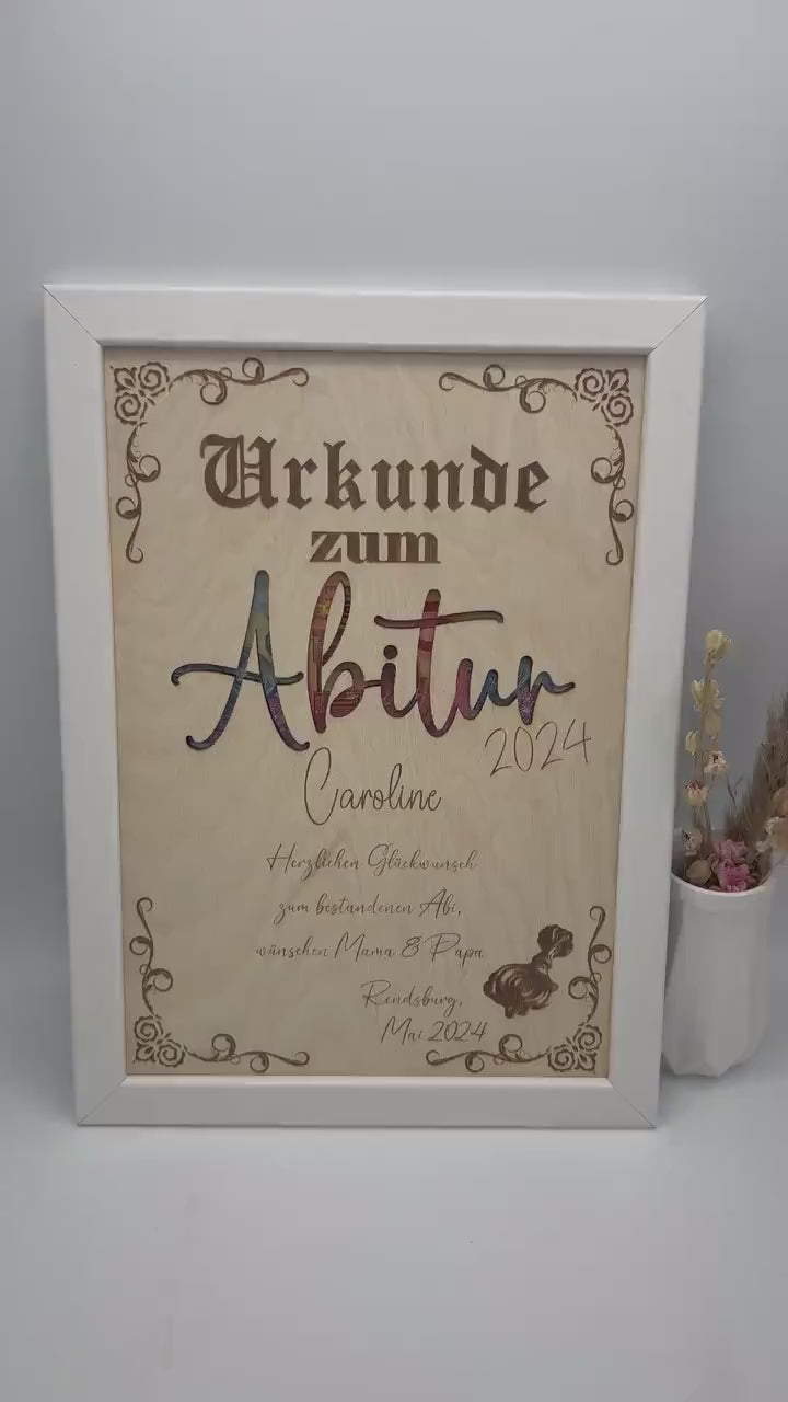 Abitur Geldgeschenk , Abi 2024 , Geschenk zur Prüfung , Abitur Geschenkideen, Geschenkideen zur Prüfung, Geschenk in Bilderrahmen