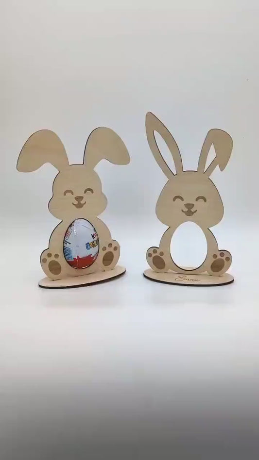 Osterhase Personalisiert passend für ein Ü-ei, Geschenkidee zu Ostern für Kinder, Häschen mit Name