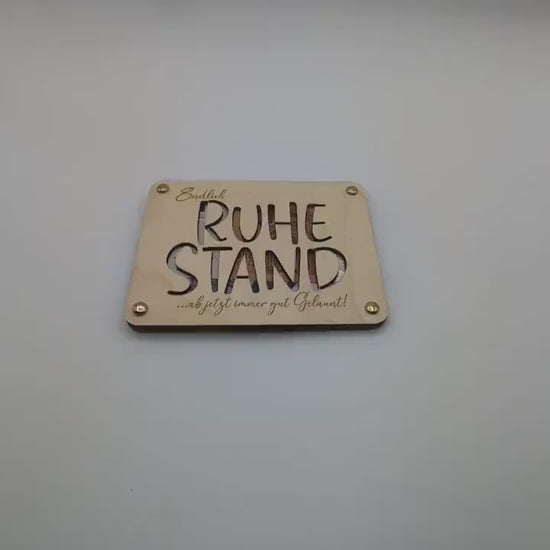 Geldgeschenk zum Ruhestand aus Holz, Geschenkkarte für Geld Personalisiert, Geschenkidee für Rentner Renteneintritt, Holzkarte Geschenk